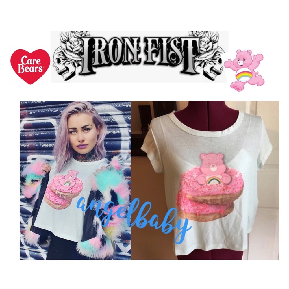 Iron Fist Care Bear Donut Bear Crop Top!